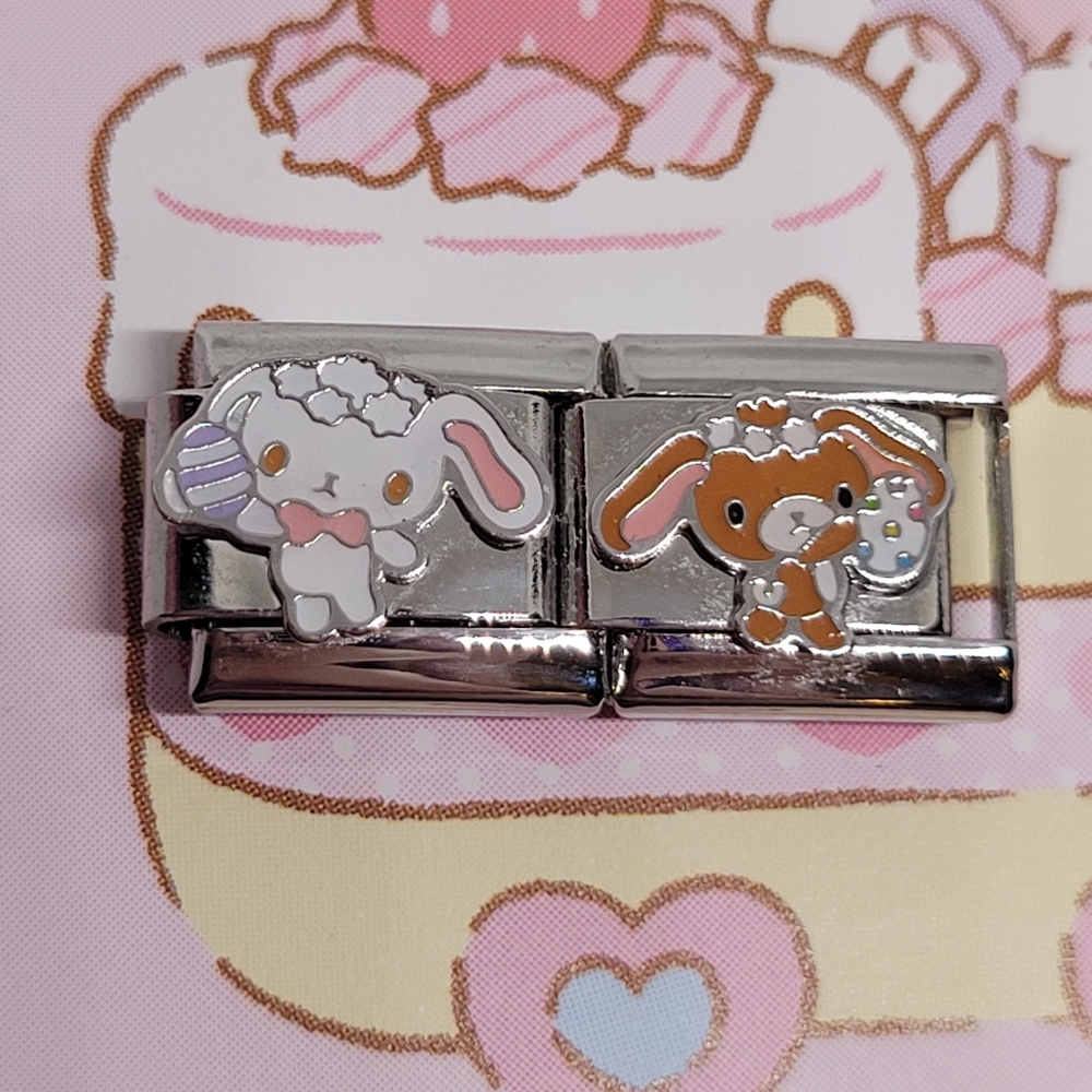 ❣️SOLD❣️NEW Sugarbunnies 9mm Stainless Steel Italian Charm Set
